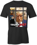 TRUMP MUGSHOT TShirt Tee Printed Graphic T-Shirt Gift CLOTHING POLITICS ... - $21.87+