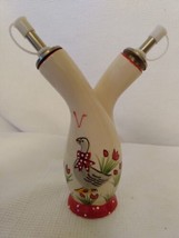 Terres et Couleurs Oil &amp;Vinegar Hand Painted French Country Geese Cruet  - £22.05 GBP