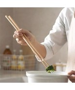 1Pair Wooden Long Chopsticks Fried Reusable Kitchen Cooking Tool Tableware - $10.88