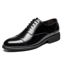 37-46 Men&#39;s Flat / 5 CM Heightening Elevator Shoes Business Formal Leather Shoes - £58.59 GBP