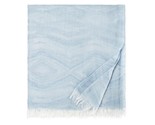 Sferra Glima Sky Blue Throw Blanket Fringed Lightweight Soft 51&quot;x 70&quot; It... - $89.78