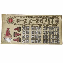 SIM KING Plastic vynil sticker for vintage bicycle NOS Free shipping - £32.14 GBP