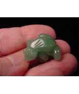 (Y-FRO-502) Green AVENTURINE gemstone FROG stone CARVING 1&quot; little baby ... - £6.76 GBP