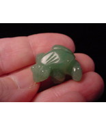 (Y-FRO-502) Green AVENTURINE gemstone FROG stone CARVING 1&quot; little baby ... - $8.59
