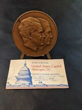 1973 Nixon Agnew Inauguración Segundo Curso Medalla 3&quot; Bronce Soporte 1 20 - $28.06