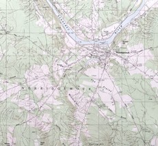 Map Norridgewock Maine 1982 Topographic Geological Survey 1:24000 27x22&quot;... - $44.99
