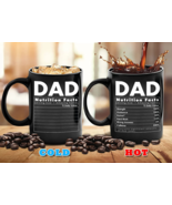 Heat &amp; Color Changing Ceramic Mug for Your Dad  w surprise text Nutritio... - £17.07 GBP