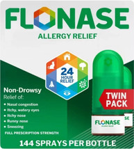 Flonase Allergy Relief Twin Pack 2 X 144 Metered Sprays exp- 04/2026 - $426.87 MXN
