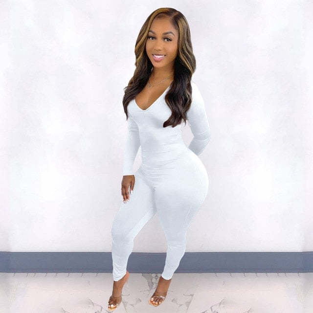 Solid Stretchy Push Up One Piece Sport Jumpsuit Item image 8