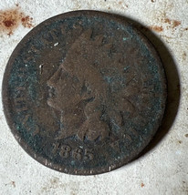 1865 Indian Head Cent Plain Good Penny - £18.68 GBP
