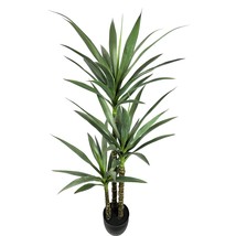 Artificial Tree 4.7Ft Faux Agave Plant With 3 Heads In Plastic Pot Fake Tree For - £149.86 GBP