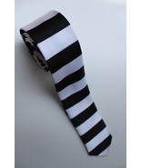 Black White #5 striped 5cm Necktie - $19.99