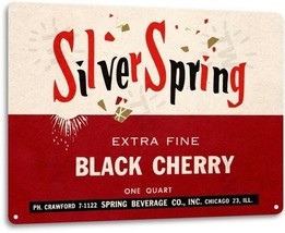 Silver Spring Cola Soda Pop Advertising Vintage Retro Decor Large Metal Tin Sign - £15.94 GBP