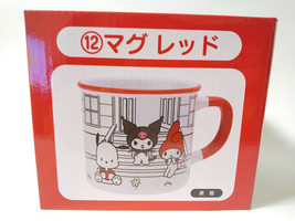 My Melody Kuromi Pochacco PomPomPurin Mug Red SANRIO Kuji lottery product Gif - $41.58