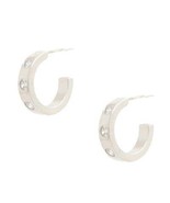 14k Rhinestone Hoop Gold Dipped Earring - €9,38 EUR
