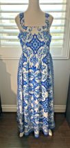 Shein Women&#39;s Blue/White Long Dress, Size XL, Pre-Owned - $11.99
