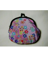 New Japanese Handmade Retro Pink Floral Clasp Coin Pouch Wallet Purse 4.5&quot; - $112.14 MXN