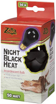 Zilla Night Black Heat Incandescent Bulb for Reptiles 50 watt - 6 count Zilla Ni - £30.50 GBP