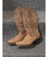 Laredo 5404 Brown Leather Boots Guacho Lea Vamp Fox Women&#39;s Size 7 W New... - $79.17