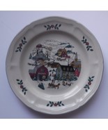 Gibson 8&quot; Winter Town Holiday Salad Plate  - £7.41 GBP