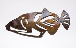 Humu Triggerfish  Metal Wall Art Decor small copper/bronze plated 4&quot; x 7&quot; - $14.23