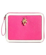 Juicy Couture Pink Leather Leni Zip Top Tablet Wristlet - $123.07 CAD
