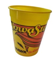 Iowa State Cyclones Souvenir Beverage Cup Plastic Take a Hawk to Dinner Hawkeyes - £15.79 GBP