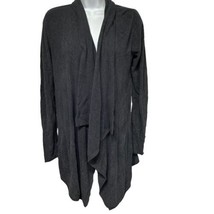 Barefoot Dreams CozyChic Dark Gray Cardigan Draped Open Super Soft Size ... - $28.70