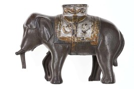 c1910 ac Williams Large Cast Iron Elephant Bank - £97.38 GBP