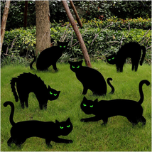 Halloween Decorations Outdoor, 6Ct Black Cat Decor Yard Signs with Stake... - $538.60 MXN