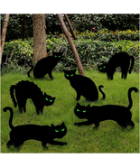Halloween Decorations Outdoor, 6Ct Black Cat Decor Yard Signs with Stake... - $538.60 MXN