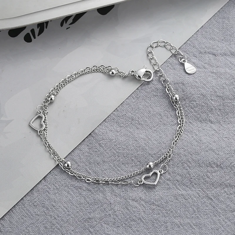 Le layer sweet love bracelets for women hollow heart design bracelet friendship fashion thumb200