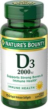 Nature&#39;s Bounty Vitamin D, Supports Immune Health &amp; Bone Health, 2000IU Vitamin  - £17.53 GBP