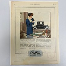 Original Vintage 1924 Ford Closed Cars Ladies Home Journal Magazine Ad - $17.99