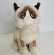 Gund 9&quot; Grumpy Cat Plush Toy Stuffed Animal Siamese Sitting Beige Brown Sad - £7.43 GBP