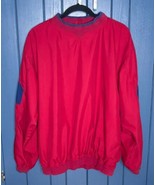 Vintage Journey Windshirt Red Pullover Windbreaker Top Jacket Size Mediu... - $79.20