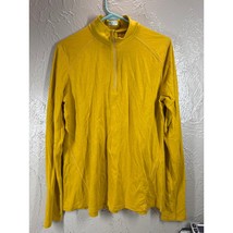 Dover Saddlery Womens 1/4 Zip Pullover Long Sleeve Yellow Short Top Size XL - $464.68 MXN