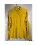 Dover Saddlery Womens 1/4 Zip Pullover Long Sleeve Yellow Short Top Size XL - $464.68 MXN