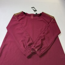 Love & Love LT10707 Women's Red Long Sleeve Shirt Rear Zip Shirt Size Small image 13