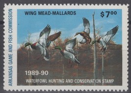 ZAYIX 1989 Arkansas 9  MNH - US State Duck Stamp - Birds - 062322S75 - £7.07 GBP