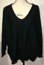 NWT New Womens 2X 1X Ryllace Plus 100% Cashmere Boyfriend Sweater Black Soft 228 - £179.89 GBP