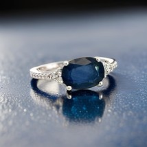 Natural Sapphire Diamond Ring Size 6.25 14k WG 2.86 TCW Certified $4,950 402666 - £1,843.64 GBP