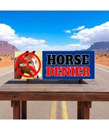 Horse DENIER (they are not real) Bumper Sticker or Magnet | Funny Bumper... - $5.77 CAD+