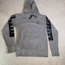 Nike Air Jordan Flight Mens Hoodie Sweatshirt Small Grey Graphic Print On Sleeve - £31.59 GBP