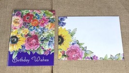 Vintage Gail Flores Floral Bouquet Embossed Greeting Card Junk Journaling - $4.95