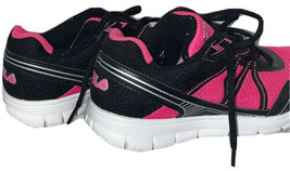 Fila Women’s Neon Pink Black Tennis Shoes Sneakers Casual Comfort Size 4.5 - £15.72 GBP