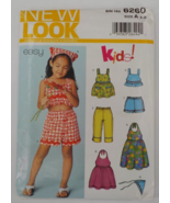 SIMPLICITY PATTERN #6260 NEW LOOK KIDS DRESS SHORTS HEAD TIE SZ A 3-8 UN... - £7.93 GBP