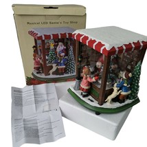 Cracker Barrel Musical LED Light Up Santa’s Toy Shop Animated Rotating Tree - £56.29 GBP