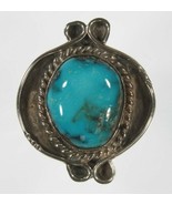 Vintage Navajo Turquoise Sterling Silver Ring Sz 6.75 - $142.55 CAD