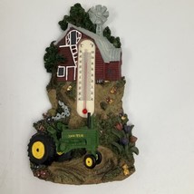 John Deere Thermometer Green Tractor Red Barn Windmill Country Farming 7.5&quot; - £23.35 GBP